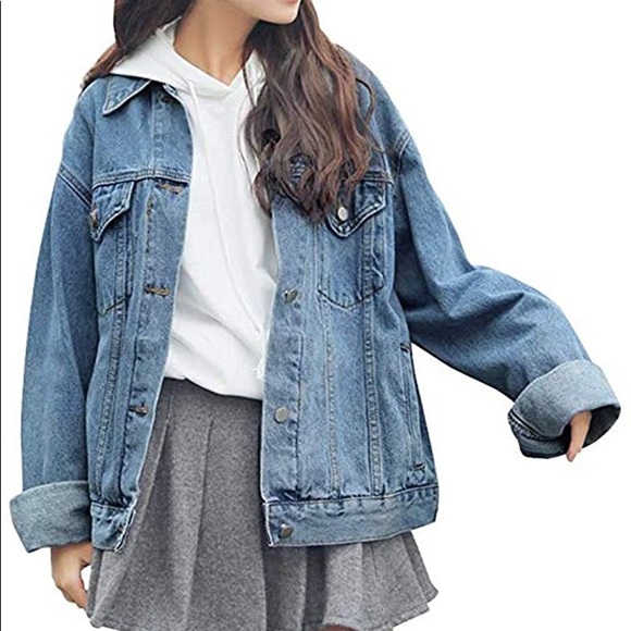 Vintage Jackets & Coats 8s Vintage Oversized Jean Jacket Poshmark